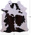 Brown & White Natural Cowhide Rug - X-Large 7' 6"H x 6' 6"W