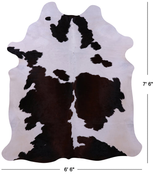 Brown & White Natural Cowhide Rug - X-Large 7' 6