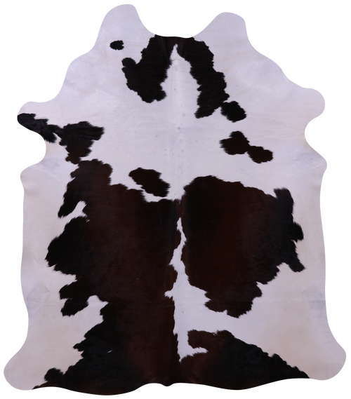 Brown & White Natural Cowhide Rug - X-Large 7' 6