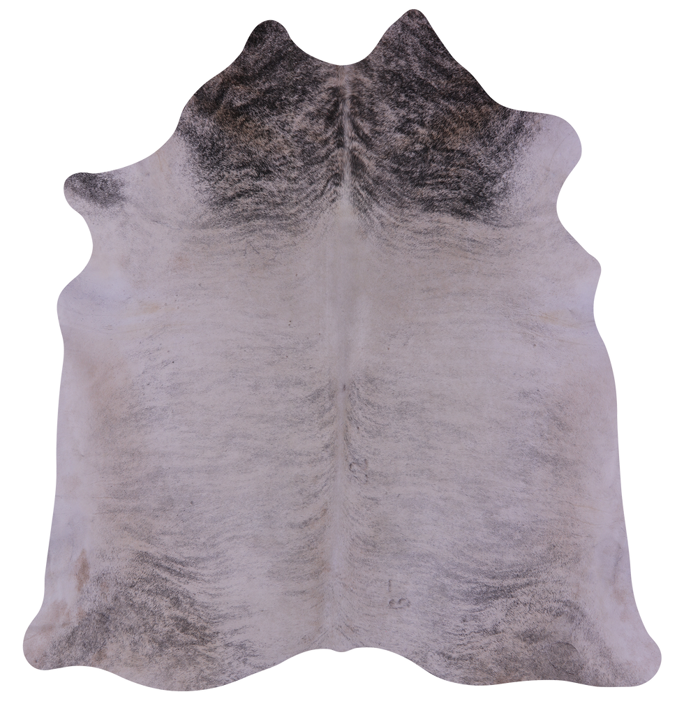 Grey Brindle Natural Cowhide Rug - XX-Large 8' 0"H x 7' 5"W