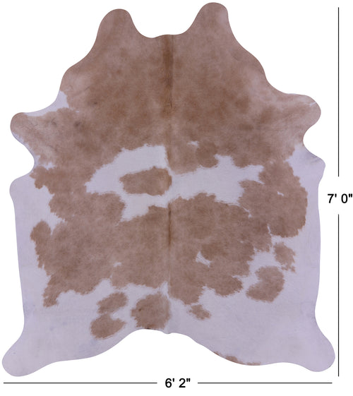 Brown & White Natural Cowhide Rug - X-Large 7' 0