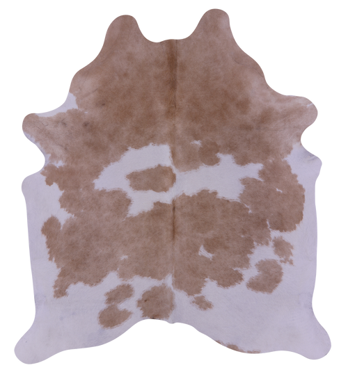 Brown & White Natural Cowhide Rug - X-Large 7' 0
