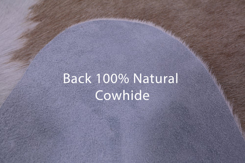 Brown & White Natural Cowhide Rug - X-Large 7' 0