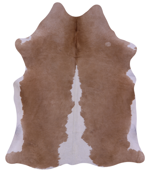 Brown & White Natural Cowhide Rug - XX-Large 7' 8