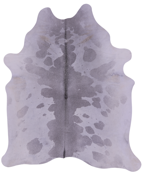 Grey & White Natural Cowhide Rug - X-Large 7' 6"H x 6' 3"W