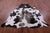 Brown & White Natural Cowhide Rug - X-Large 7' 7"H x 7' 1"W
