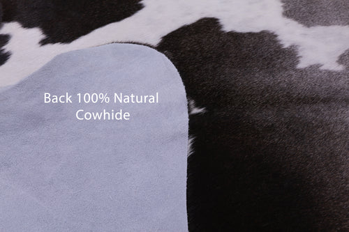 Brown & White Natural Cowhide Rug - X-Large 7' 7