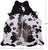 Brown & White Natural Cowhide Rug - X-Large 7' 7"H x 7' 1"W