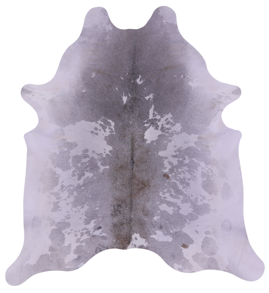 Grey & White Natural Cowhide Rug - XX-Large 7' 10"H x 7' 1"W