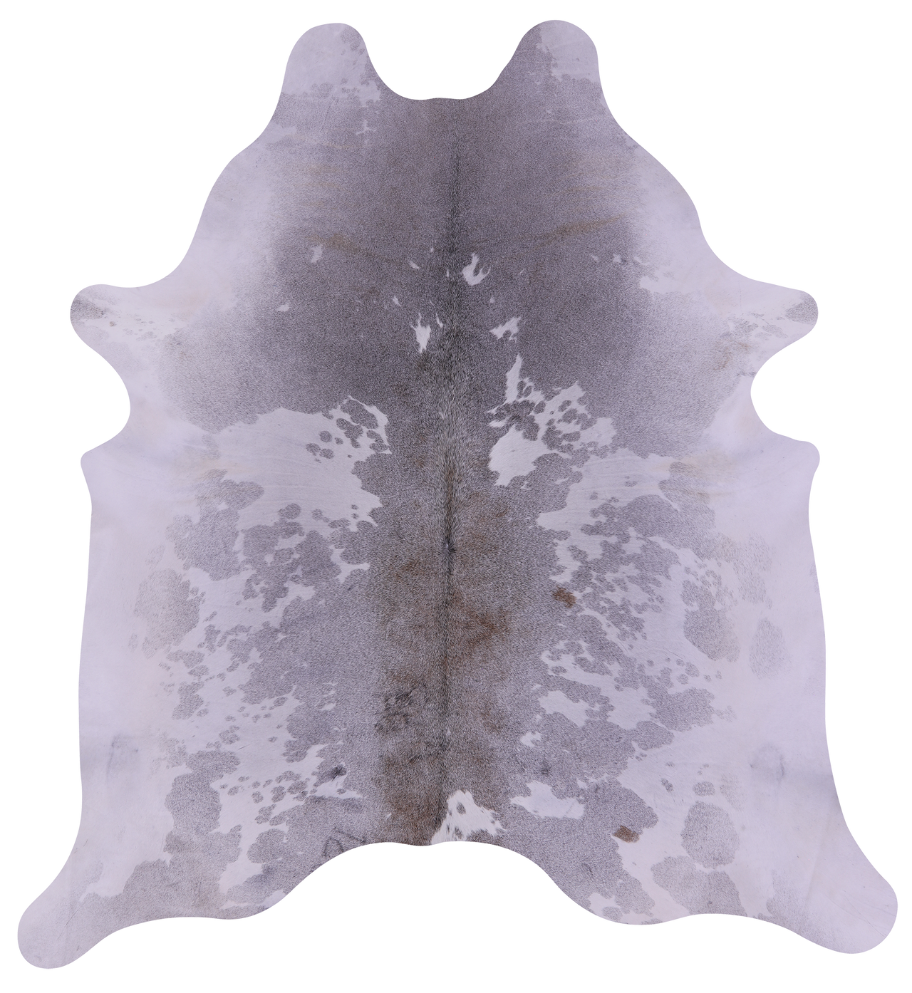 Grey & White Natural Cowhide Rug - XX-Large 7' 10"H x 7' 1"W