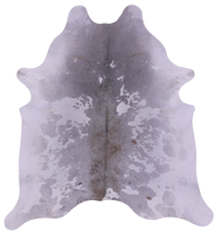 Thumbnail for Grey & White Natural Cowhide Rug - XX-Large 7' 10