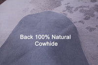 Thumbnail for Grey & White Natural Cowhide Rug - XX-Large 7' 10