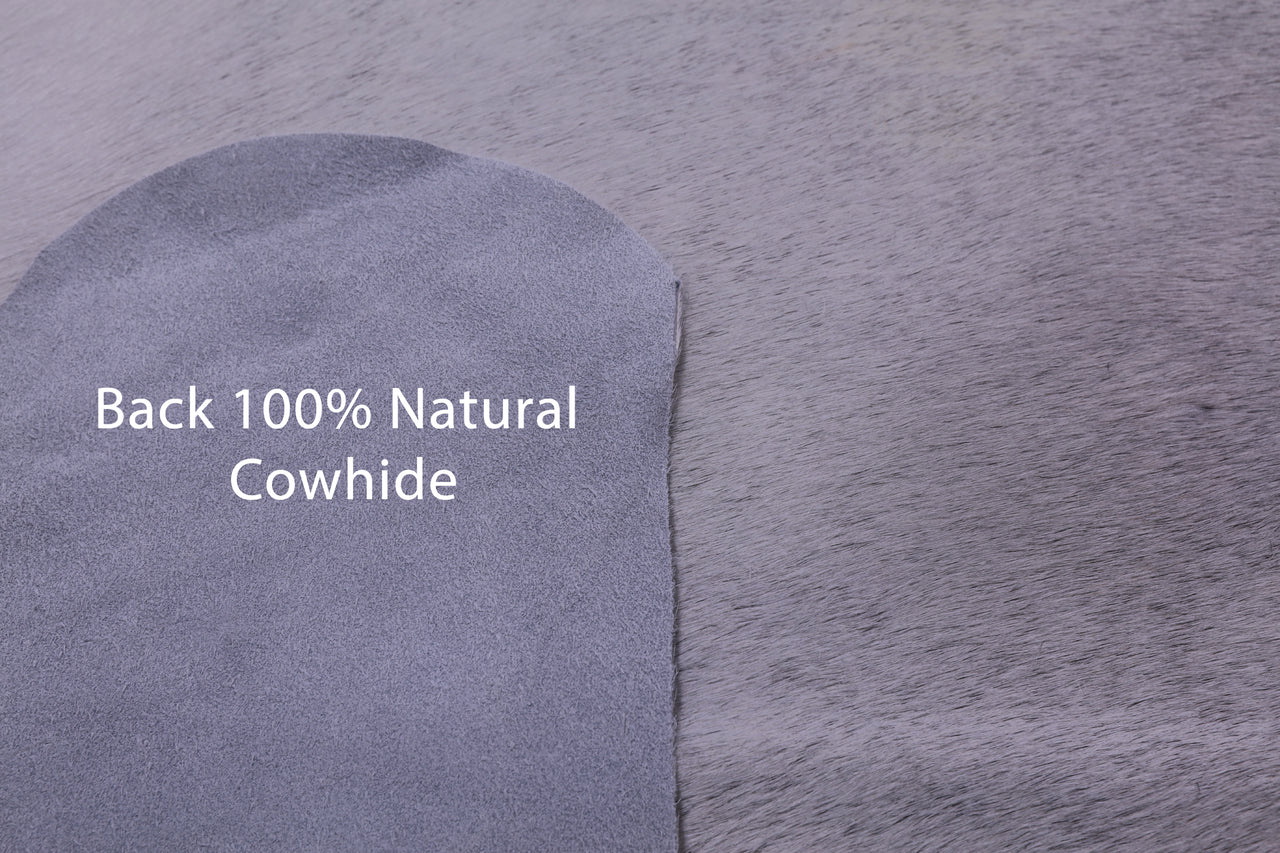 Grey Natural Cowhide Rug - X-Large 7' 3"H x 6' 11"W