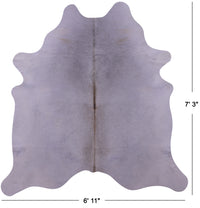 Thumbnail for Grey Natural Cowhide Rug - X-Large 7' 3