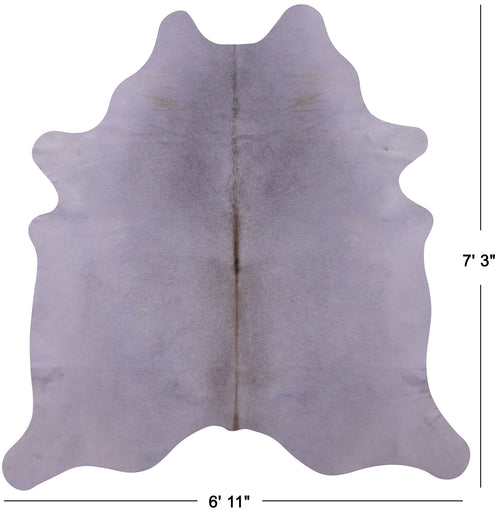 Grey Natural Cowhide Rug - X-Large 7' 3
