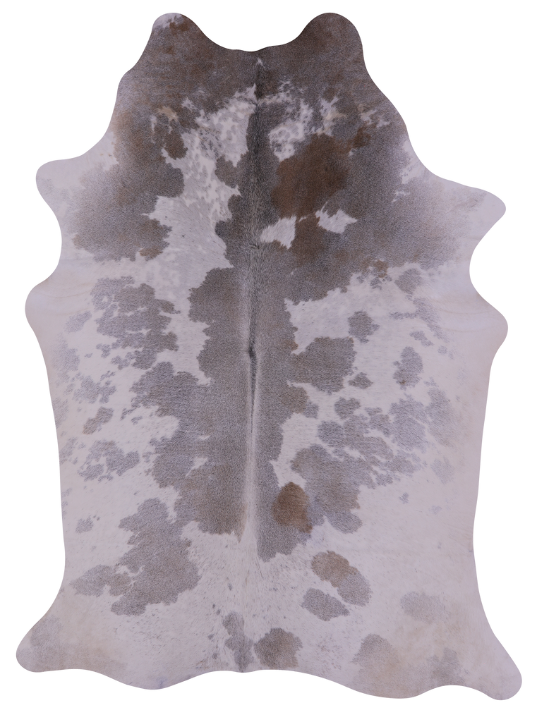 Grey & White Natural Cowhide Rug - XX-Large 8' 0"H x 5' 10"W