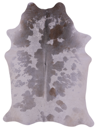 Thumbnail for Grey & White Natural Cowhide Rug - XX-Large 8' 0