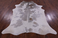 Thumbnail for Grey & White Natural Cowhide Rug - XX-Large 8' 0