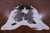 Grey & White Natural Cowhide Rug - X-Large 7' 3"H x 6' 8"W