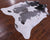 Grey & White Natural Cowhide Rug - X-Large 7' 3"H x 6' 8"W