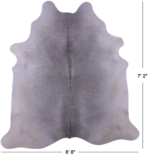 Grey Natural Cowhide Rug - X-Large 7' 2