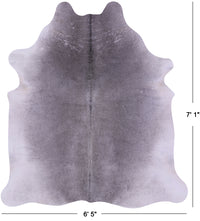 Thumbnail for Grey Natural Cowhide Rug - X-Large 7' 1