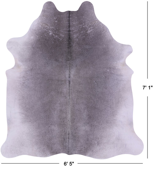 Grey Natural Cowhide Rug - X-Large 7' 1