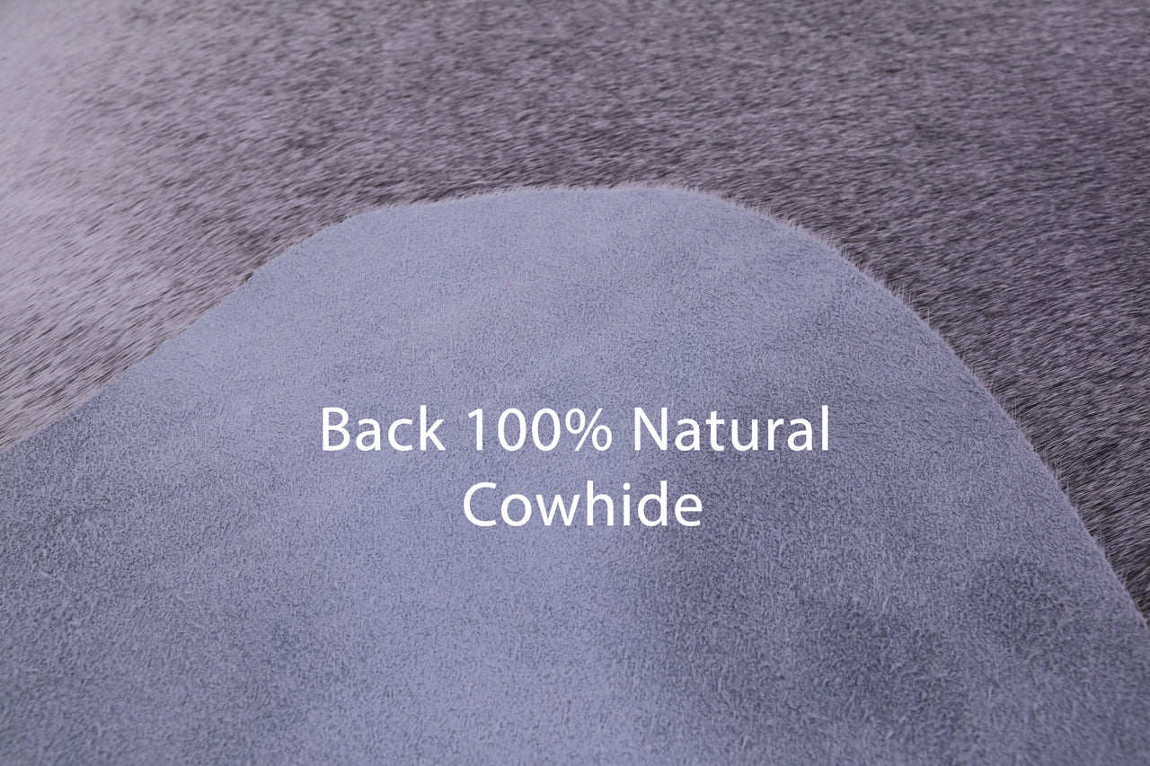 Grey Natural Cowhide Rug - X-Large 7' 1"H x 6' 5"W