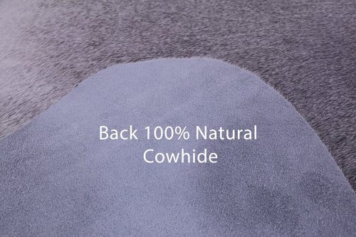 Grey Natural Cowhide Rug - X-Large 7' 1