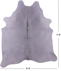 Thumbnail for Grey Natural Cowhide Rug - X-Large 7' 6