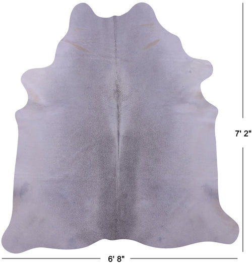 Grey Natural Cowhide Rug - X-Large 7' 2