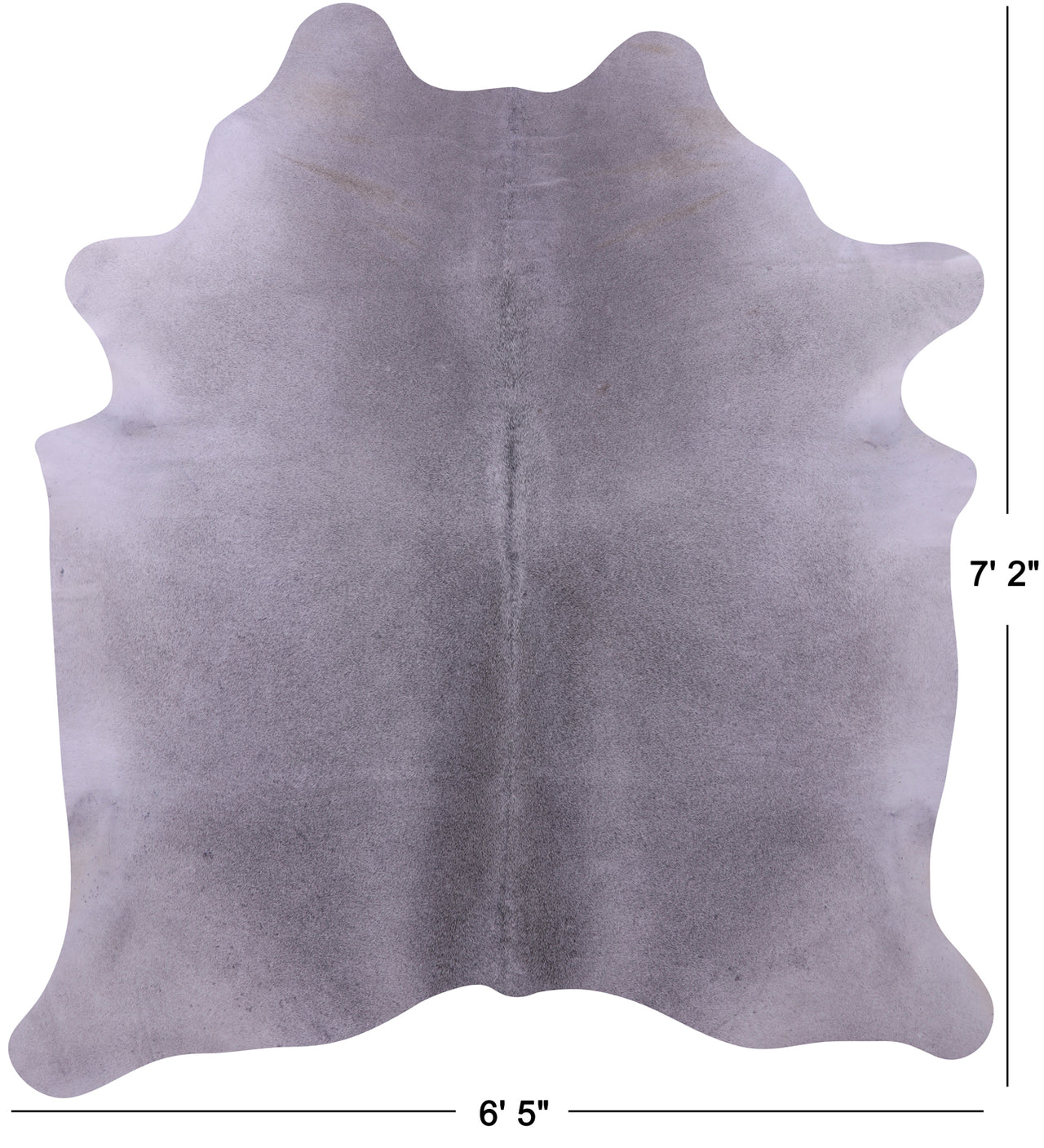 Grey Natural Cowhide Rug - X-Large 7' 2"H x 6' 5"W