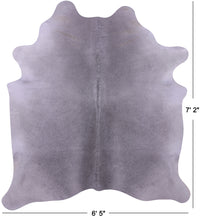 Thumbnail for Grey Natural Cowhide Rug - X-Large 7' 2