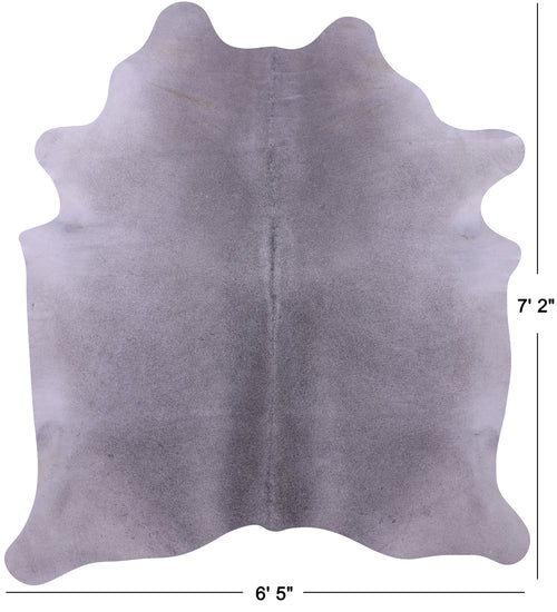 Grey Natural Cowhide Rug - X-Large 7' 2