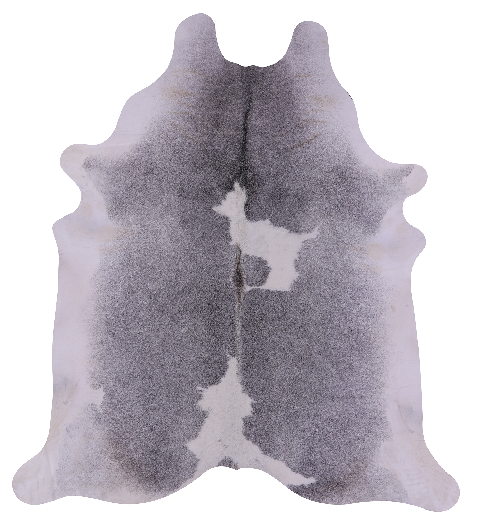 Grey & White Natural Cowhide Rug 6x6 M