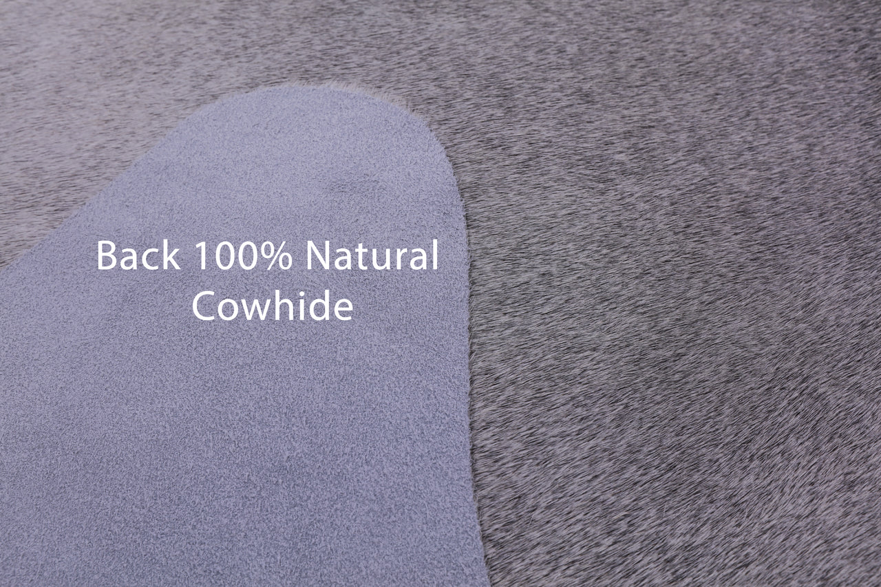 Grey Natural Cowhide Rug - X-Large 7' 3"H x 6' 0"W
