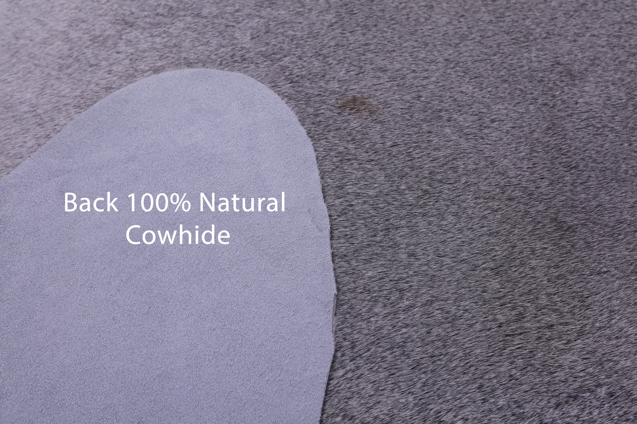 Grey Natural Cowhide Rug - X-Large 7' 0"H x 6' 5"W