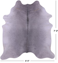 Thumbnail for Grey Natural Cowhide Rug - X-Large 7' 0