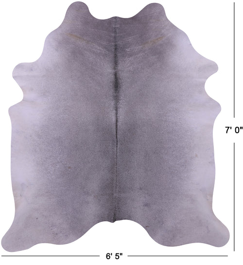 Grey Natural Cowhide Rug - X-Large 7' 0