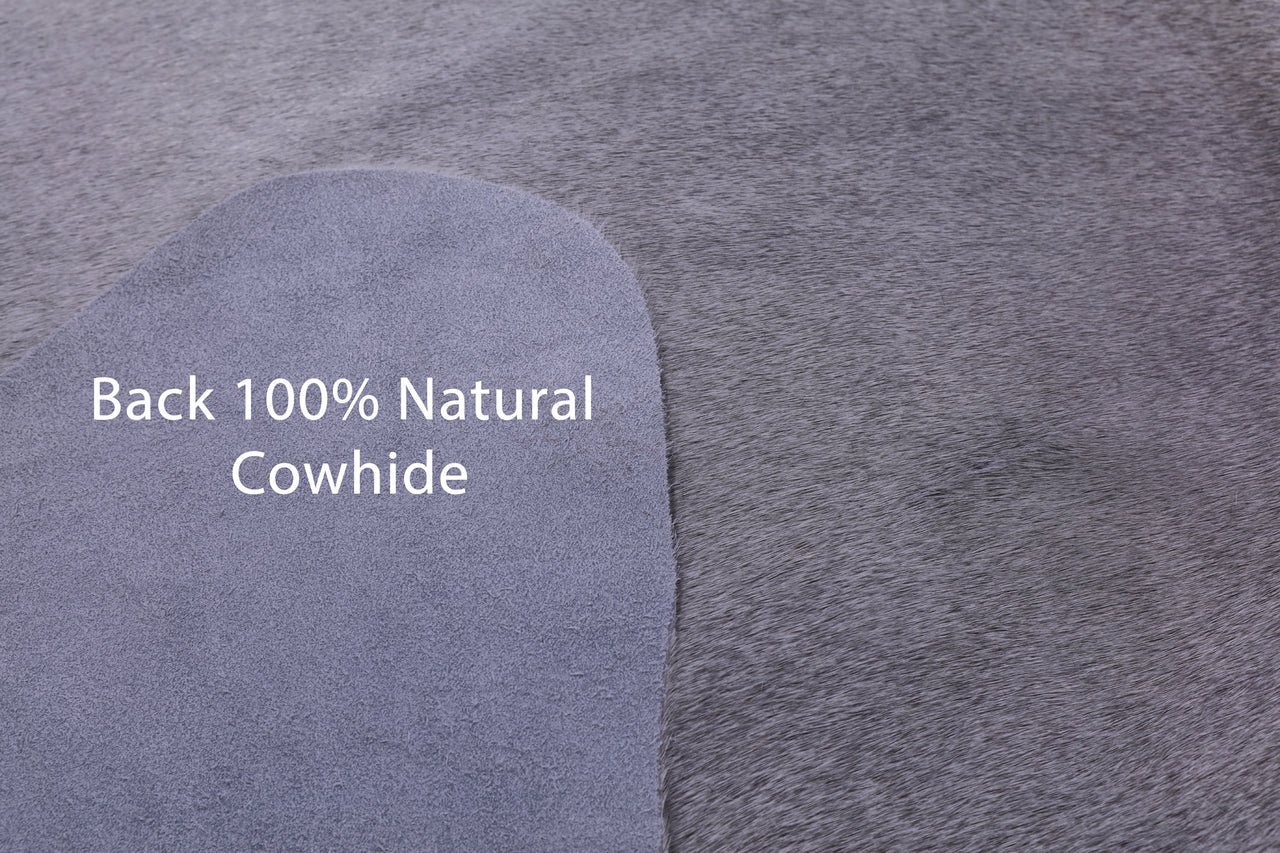Grey Natural Cowhide Rug - X-Large 7' 0"H x 6' 2"W