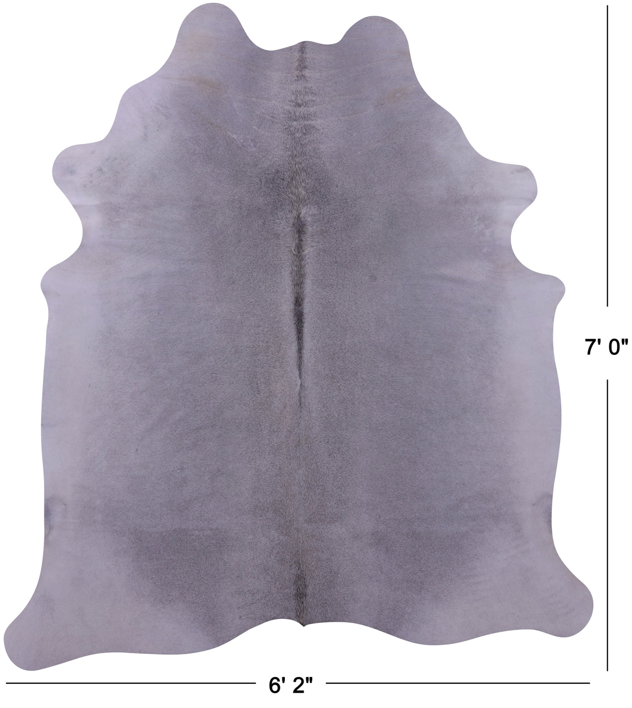 Grey Natural Cowhide Rug - X-Large 7' 0"H x 6' 2"W