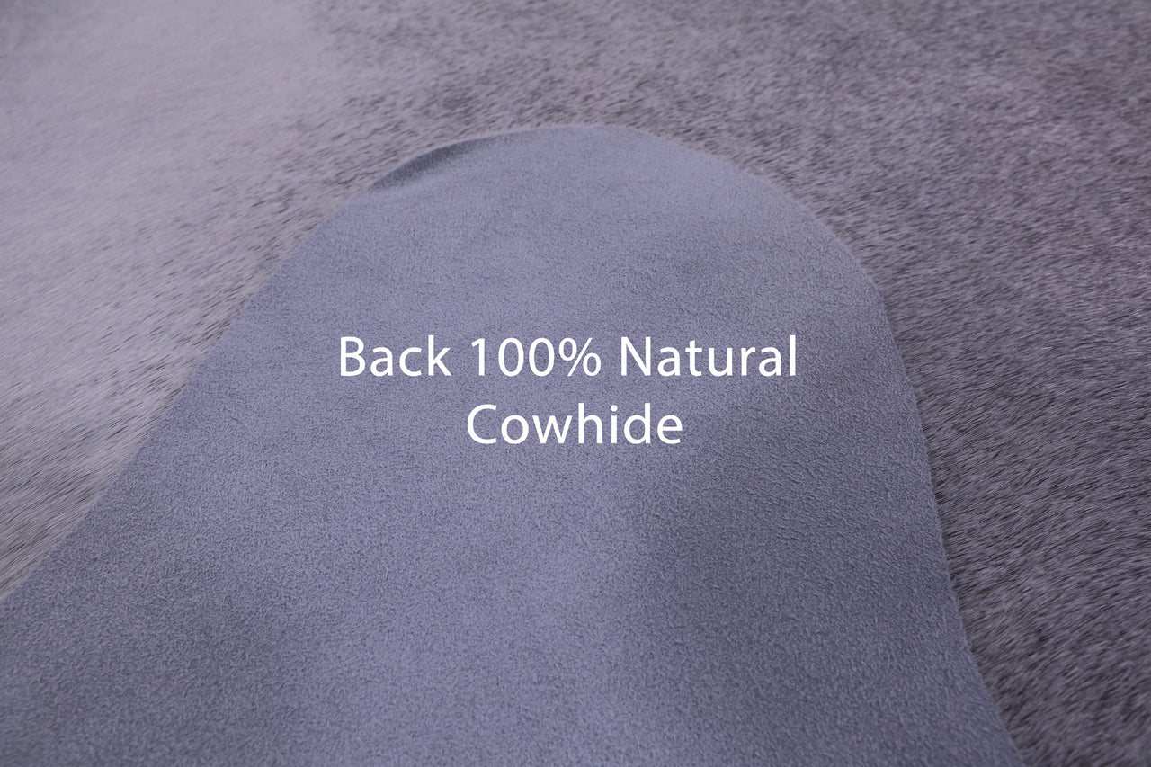 Grey Natural Cowhide Rug - X-Large 7' 0"H x 6' 6"W