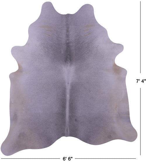 Grey Natural Cowhide Rug - X-Large 7' 4