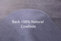 Thumbnail for Grey Natural Cowhide Rug - X-Large 7' 4