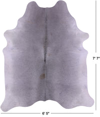 Thumbnail for Grey Natural Cowhide Rug - X-Large 7' 7