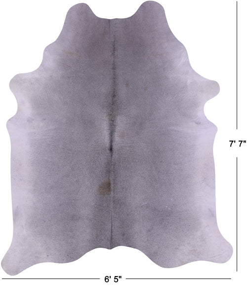 Grey Natural Cowhide Rug - X-Large 7' 7