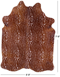 Thumbnail for Gazelle Deer Animal Print Natural Cowhide Rug - X-Large 7' 6