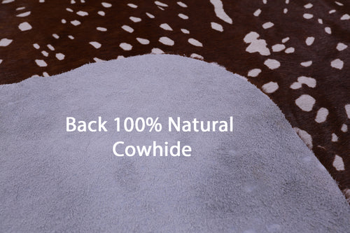 Gazelle Deer Animal Print Natural Cowhide Rug - X-Large 7' 6