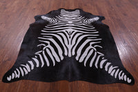 Thumbnail for Zebra Animal Print Natural Cowhide Rug - X-Large 7' 0