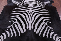 Thumbnail for Zebra Animal Print Natural Cowhide Rug - X-Large 7' 0